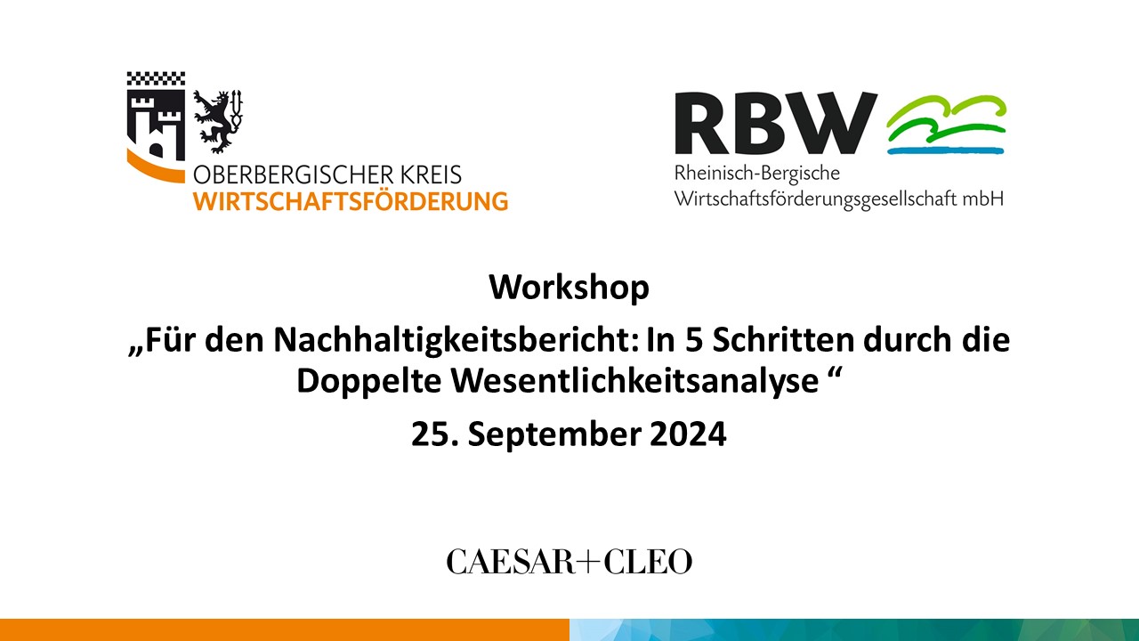 Für den Nachhaltigkeitsbericht: In 5 Schritten durch die Doppelte Wesentlichkeitsanalyse