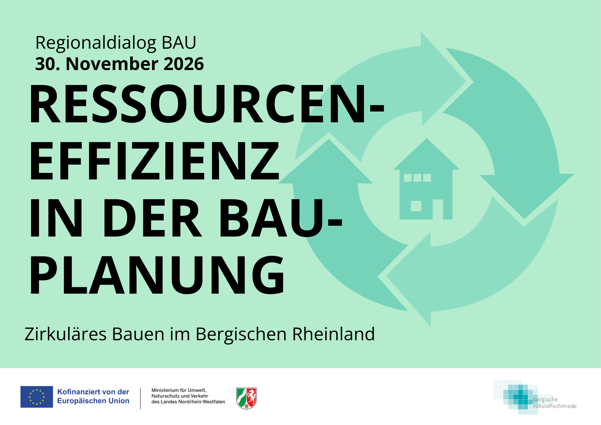 Regionaldialog BAU: Ressourceneffizienz in der Bauplanung